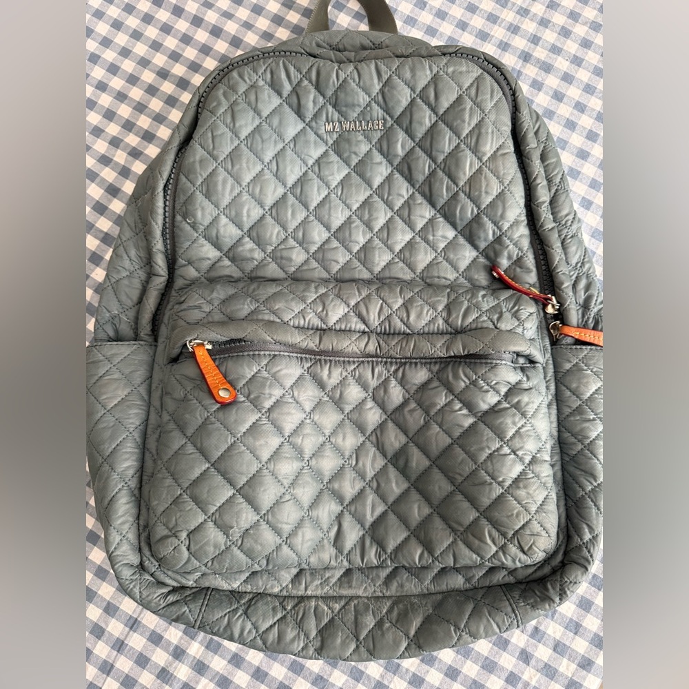 MZ Wallace Quilted Metro Backpack Blue